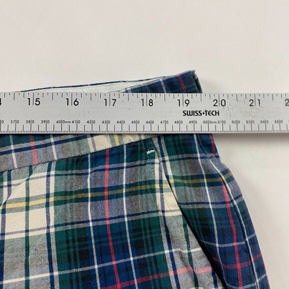 Vintage Polo Ralph Lauren Plaid Shorts Mens 40 Green Blue Tartan Check - Picture 6 of 10